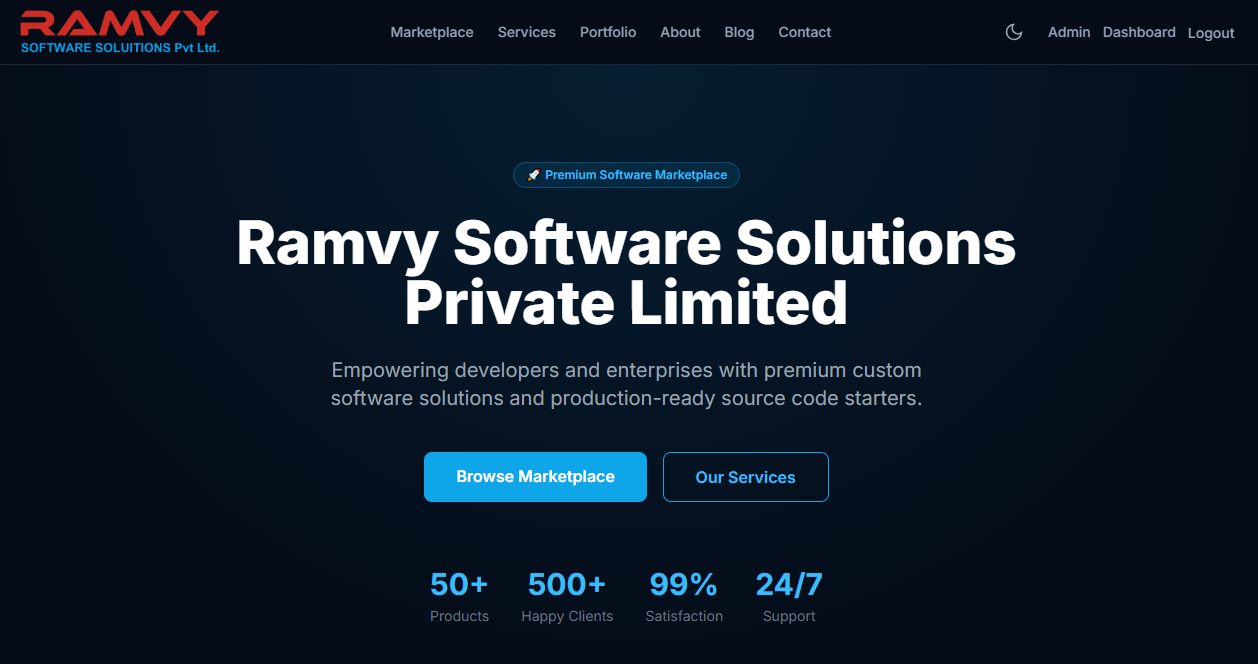 Single Vendor Digital Marketplace Application Source Code
